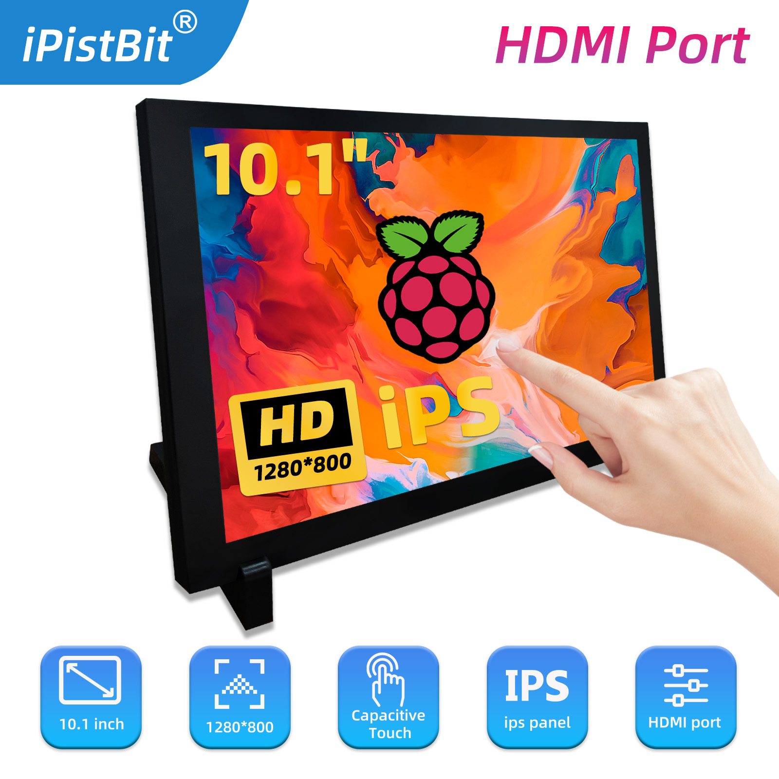 หน้าจอสัมผัสแบบพกพา10.1นิ้วควา - Raspberry Pi 10.1 Inch Capacitive Touch Screen Ips บทวิจารณ์และราคา