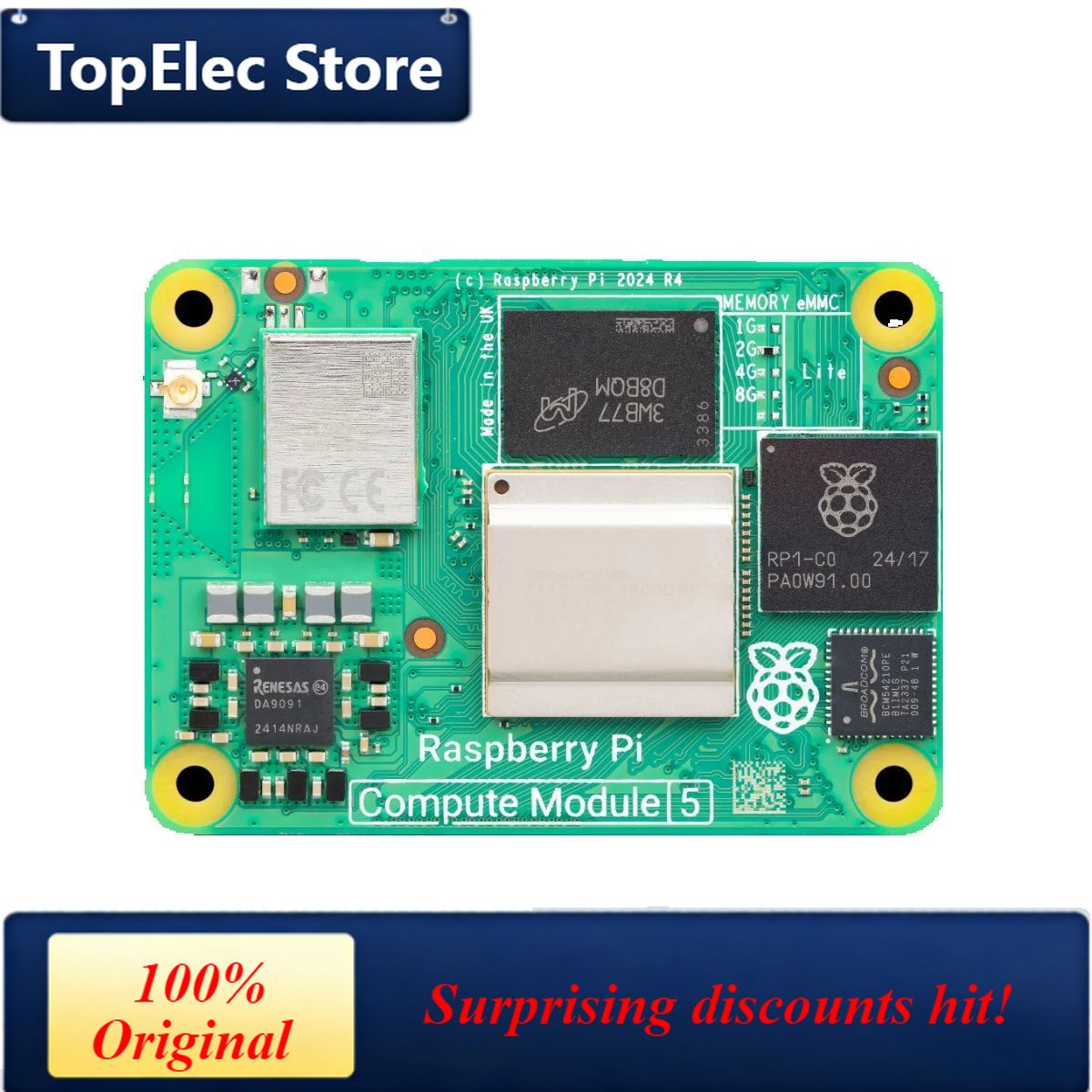 บอร์ดพัฒนา TopElec Raspberry P - Raspberry Pi 5 8Gb Board บทวิจารณ์และราคา